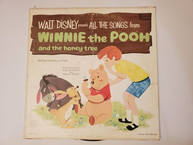 Walt Disney All the Songs from Winnie the Pooh and the Honey Tree vinyl record