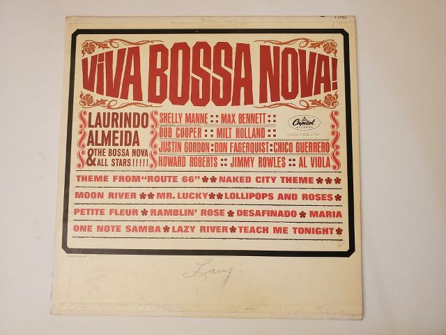 Laurindo Almeida & the Bossa Nova All Stars Viva Bossa Nova! vinyl record