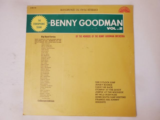 Benny Goodman Vol. 2 vinyl record
