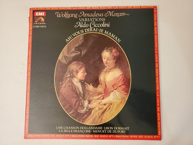 Wolfgang Amadeus Mozart Variations - Ah! Vous dirai-je maman vinyl record