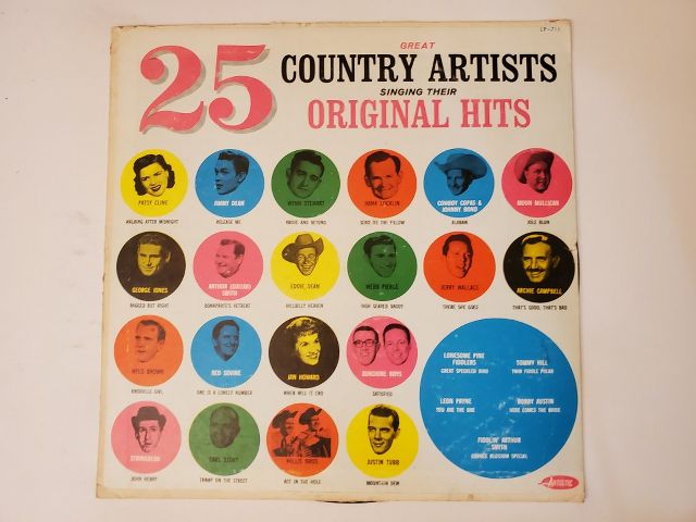 Various Artists 25 Great Country Artists Singing Their Original Hits vinyl record