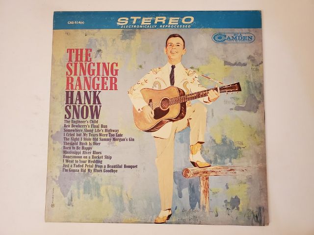 Hank Snow The Singing Ranger vinyl record