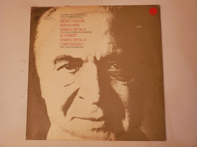 Bruno Walter Beethoven: Symphony No. 5 / Schubert: Symphony No. 8 vinyl record