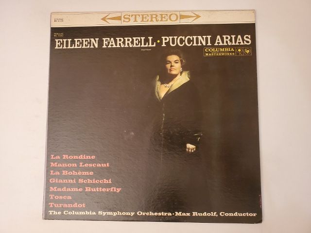 Eileen Farrell Puccini Arias vinyl record