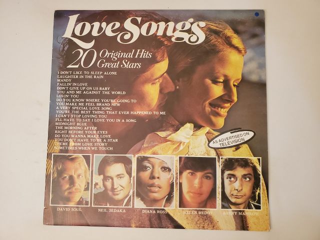 Various Artists Love Songs: 20 Original Hits by Great Stars vinyl record