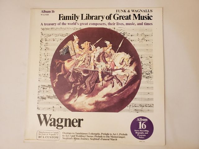 Various Artists Family Library of Great Music: Album 16 - Wagner vinyl record