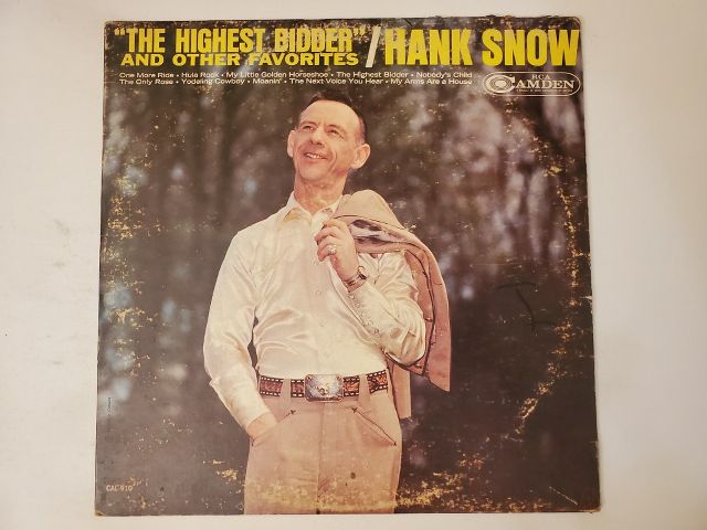 Hank Snow The Highest Bidder and Other Favorites vinyl record