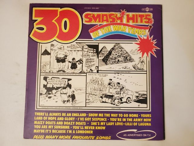 Various Artists 30 Smash Hits of the War Years vinyl record