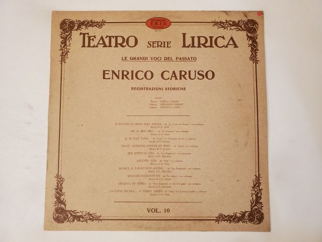 Enrico Caruso Teatro Serie Lirica: Le Grandi Voci del Passato vinyl record