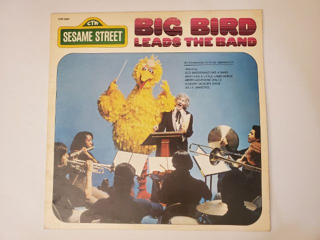 Sesame Street Big Bird Leads the Band vinyl record