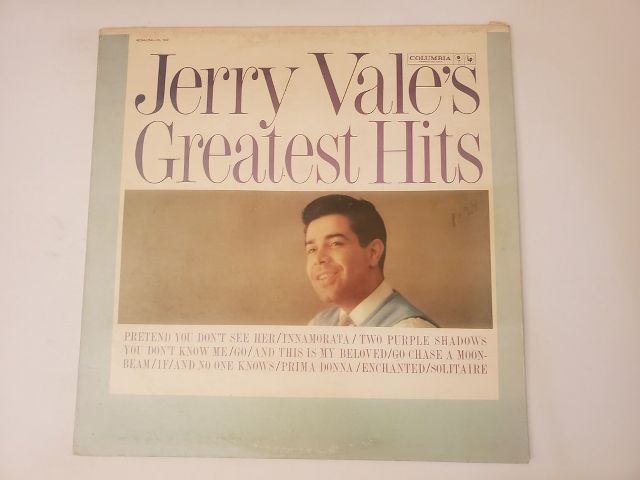 Jerry Vale Greatest Hits vinyl record