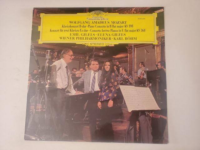 Emil Gilels, Elena Gilels, Wiener Philharmoniker, Karl B?hm Mozart: Piano Concerto in B flat major KV 595, Concerto for Two Pianos in E flat major KV 365 vinyl record