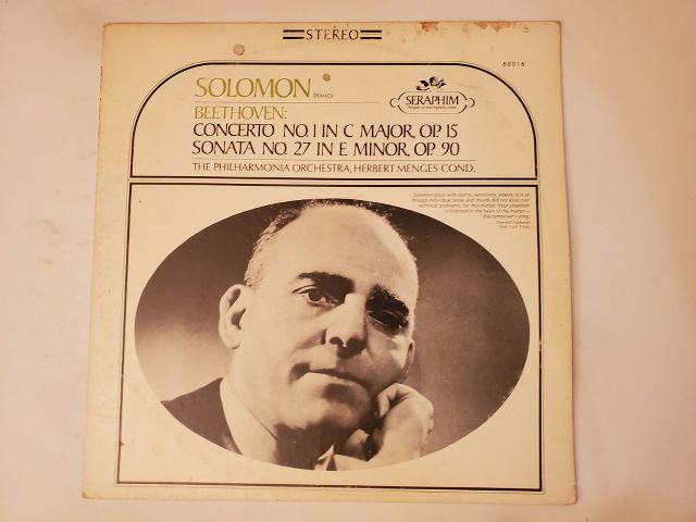 Solomon Beethoven: Concerto No. 1 in C Major, Op. 15 Sonata No. 27 in E Minor, Op. 90 vinyl record