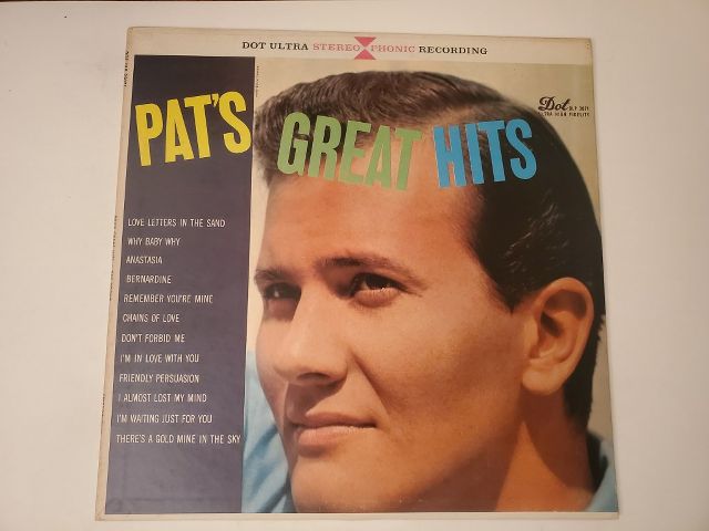 Pat Boone Pat's Great Hits vinyl record