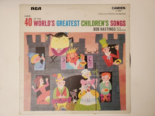 Bob Hastings with Orchestra Over 40 of the World's Greatest Children's Songs vinyl record