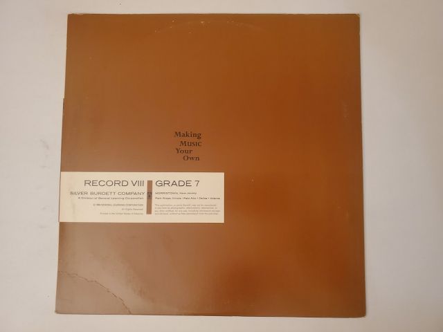 Silver Burdett Company Making Music Your Own: Record VIII, Grade 7 vinyl record