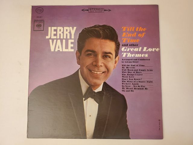 Jerry Vale Till the End of Time and Other Great Love Themes vinyl record