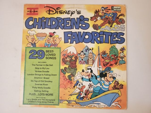Larry Groce and The Disneyland Children's Sing-Along Chorus Disney's Children's Favorites Volume 1 vinyl record