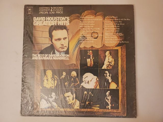 David Houston, Barbara Mandrell David Houston's Greatest Hits: The Best of David Houston and Barbara Mandrell vinyl record