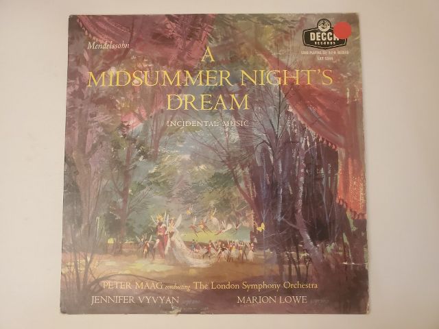 Peter Maag conducting The London Symphony Orchestra A Midsummer Night's Dream: Incidental Music vinyl record