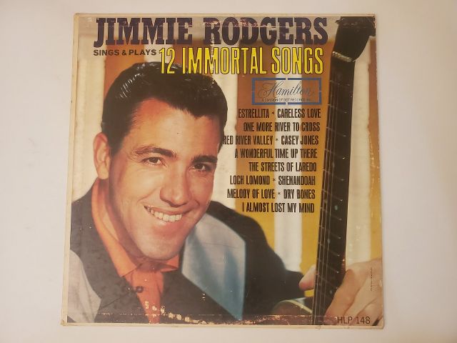 Jimmie Rodgers Sings & Plays 12 Immortal Songs vinyl record