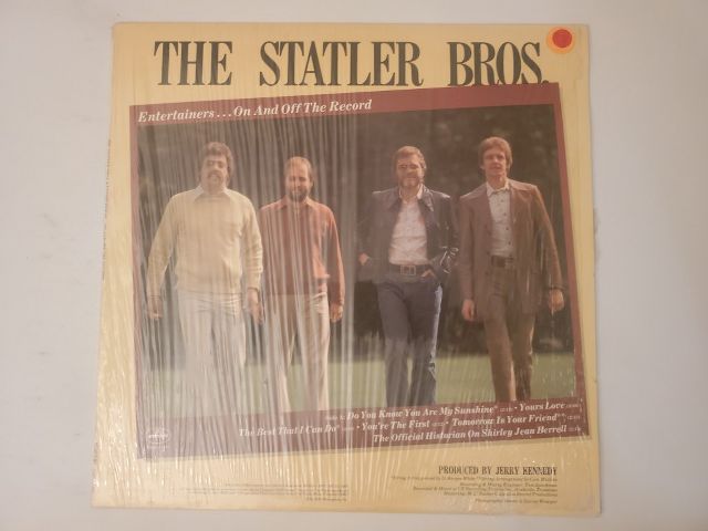 The Statler Brothers Entertainers On and Off the Record vinyl record