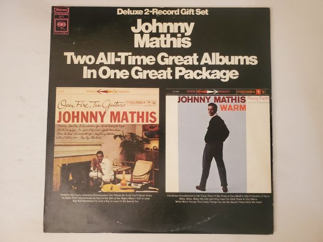 Johnny Mathis Open Fire, Two Guitars / Warm vinyl record