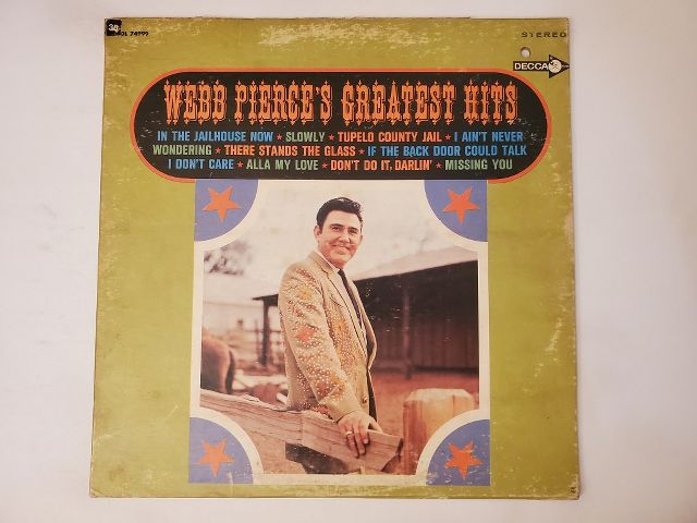 Webb Pierce Webb Pierce's Greatest Hits vinyl record
