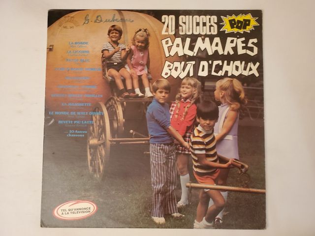 Various Artists 20 Succes Pop Palmares Bout D'choux vinyl record