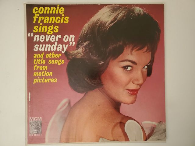 Connie Francis Sings 'Never on Sunday' and Other Title Songs from Motion Pictures vinyl record