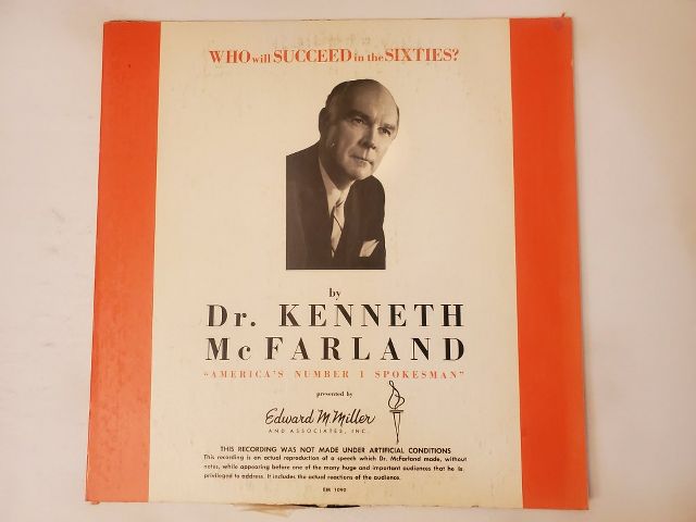 Dr. Kenneth McFarland Who Will Succeed in the Sixties? vinyl record