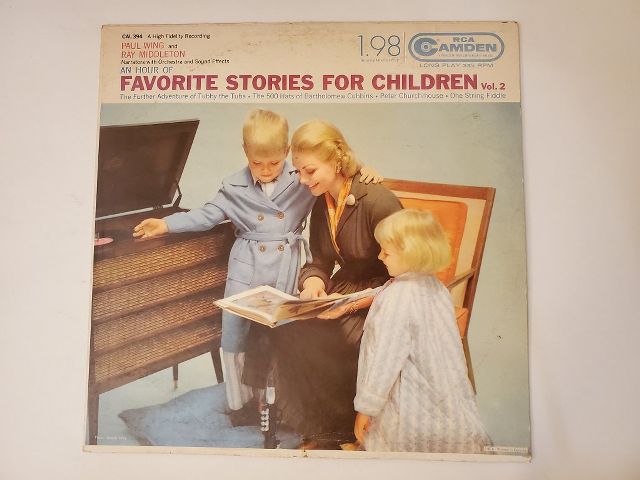 Paul Wing and Ray Middleton An Hour of Favorite Stories for Children Vol. 2 vinyl record