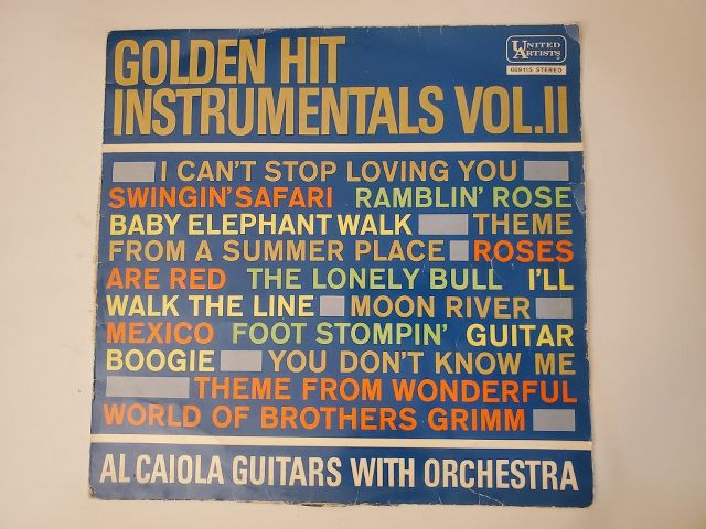 Al Caiola Guitars With Orchestra Golden Hit Instrumentals Vol. II vinyl record