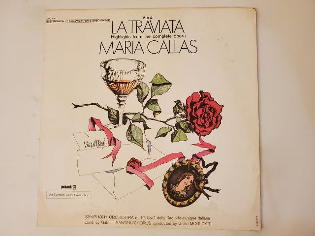 Maria Callas La Traviata: Highlights from the Complete Opera vinyl record