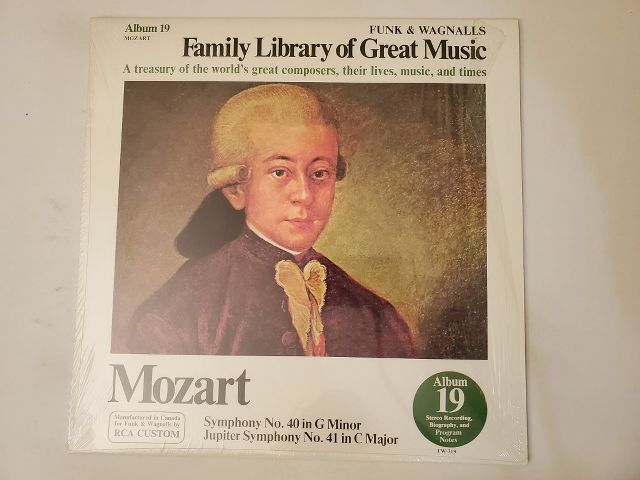 Mozart Family Library of Great Music vinyl record