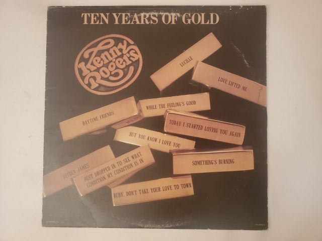 Kenny Rogers Ten Years of Gold vinyl record