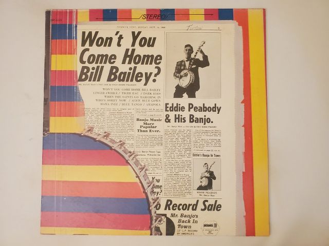 Eddie Peabody Won't You Come Home Bill Bailey? vinyl record