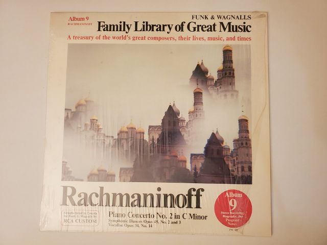 Sergei Rachmaninoff Family Library of Great Music: Piano Concerto No. 2 in C Minor vinyl record