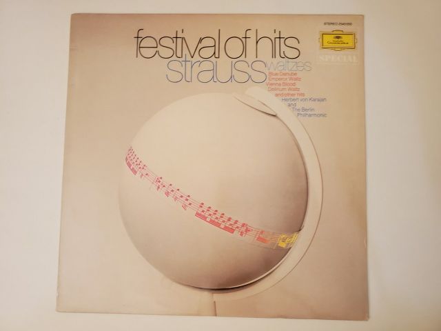 Herbert von Karajan and the Berlin Philharmonic Festival of Hits: Strauss Waltzes vinyl record