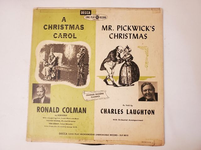 Ronald Colman and Charles Laughton A Christmas Carol / Mr. Pickwick's Christmas vinyl record