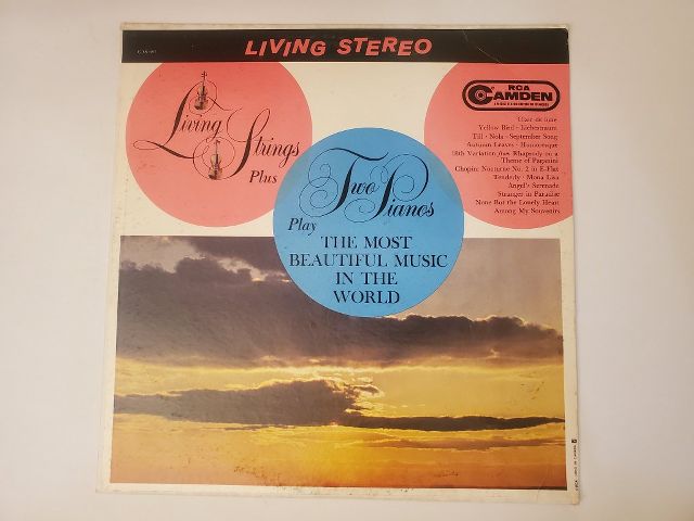 Living Strings Plus Two Pianos The Most Beautiful Music in the World vinyl record