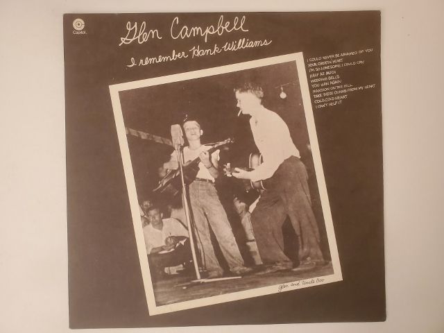 Glen Campbell I Remember Hank Williams vinyl record