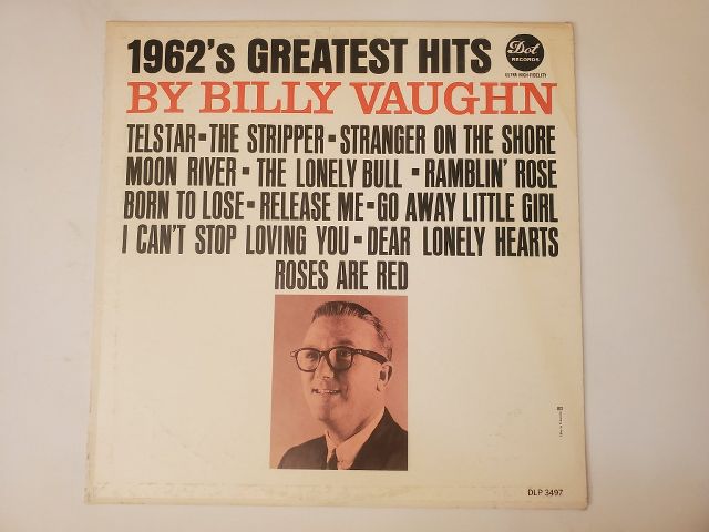 Billy Vaughn 1962's Greatest Hits vinyl record