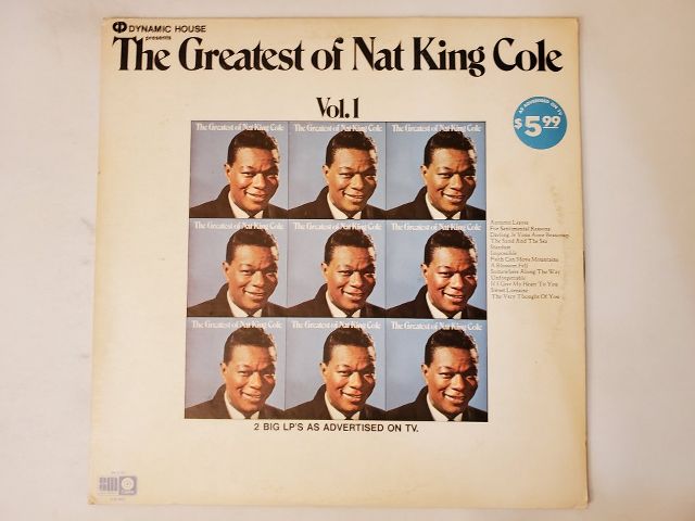 Nat "King" Cole The Greatest of Nat King Cole Vol. 1 vinyl record