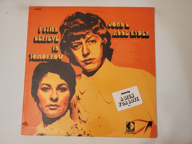 John & Anne Ryder I Still Believe in Tomorrow vinyl record