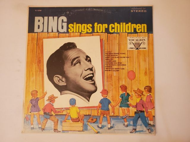 Bing Crosby Bing Sings for Children vinyl record