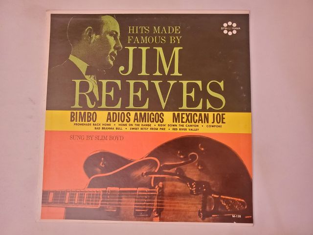 Slim Boyd Hits Made Famous by Jim Reeves vinyl record