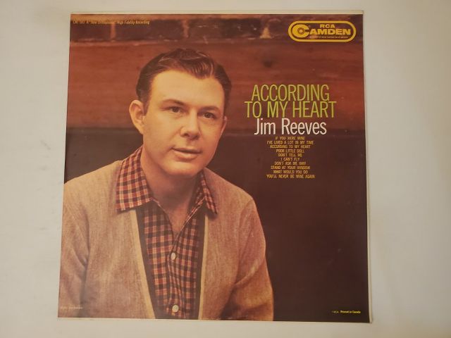 Jim Reeves According to My Heart vinyl record