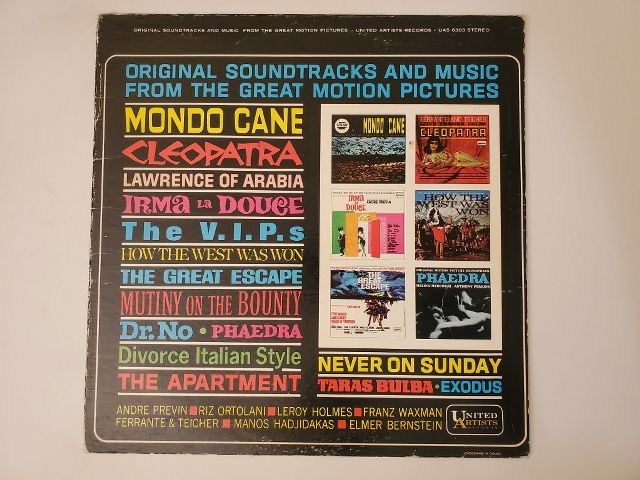 Various Artists Original Soundtracks and Music from the Great Motion Pictures vinyl record