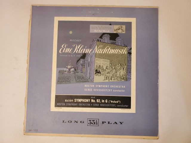 Boston Symphony Orchestra, Serge Koussevitzky Mozart: Eine Kleine Nachtmusik vinyl record